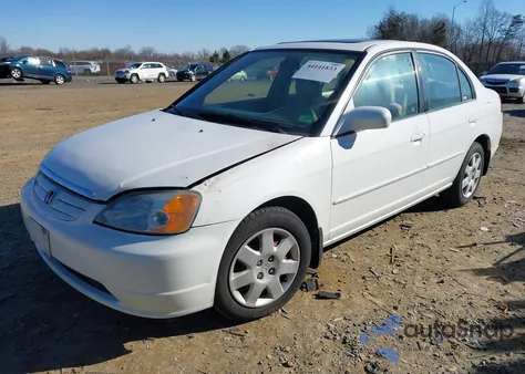 2002 Honda Civic Ex from USA, damaged, VIN 1HGES26702L011504